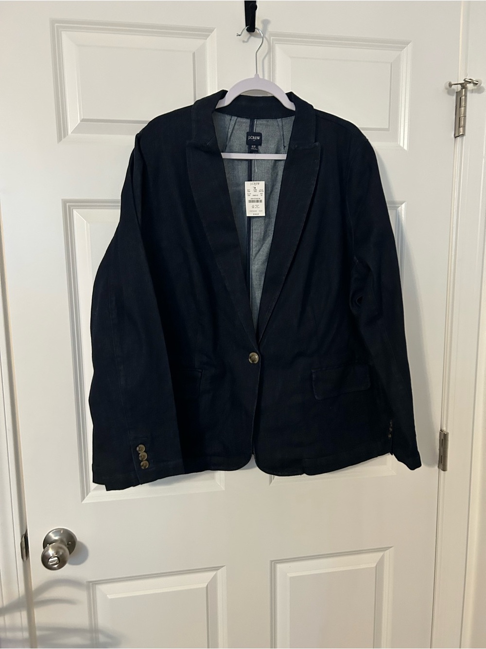 J.Crew Blue Denim-Effect Jacket NWT